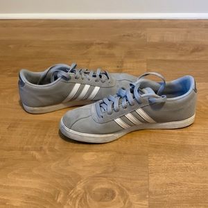 Grey suede adidas tennis shoes (size 9)!
